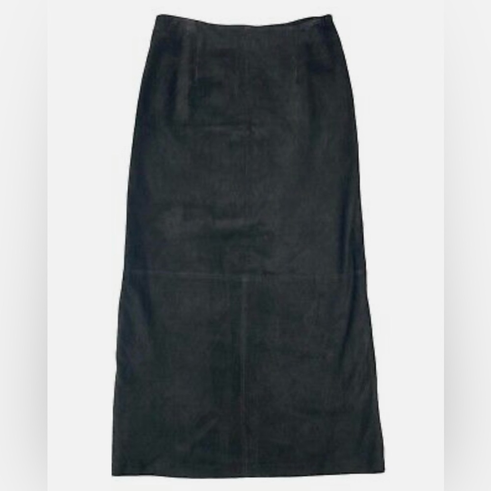 AMI | Leather Slim Midi Skirt